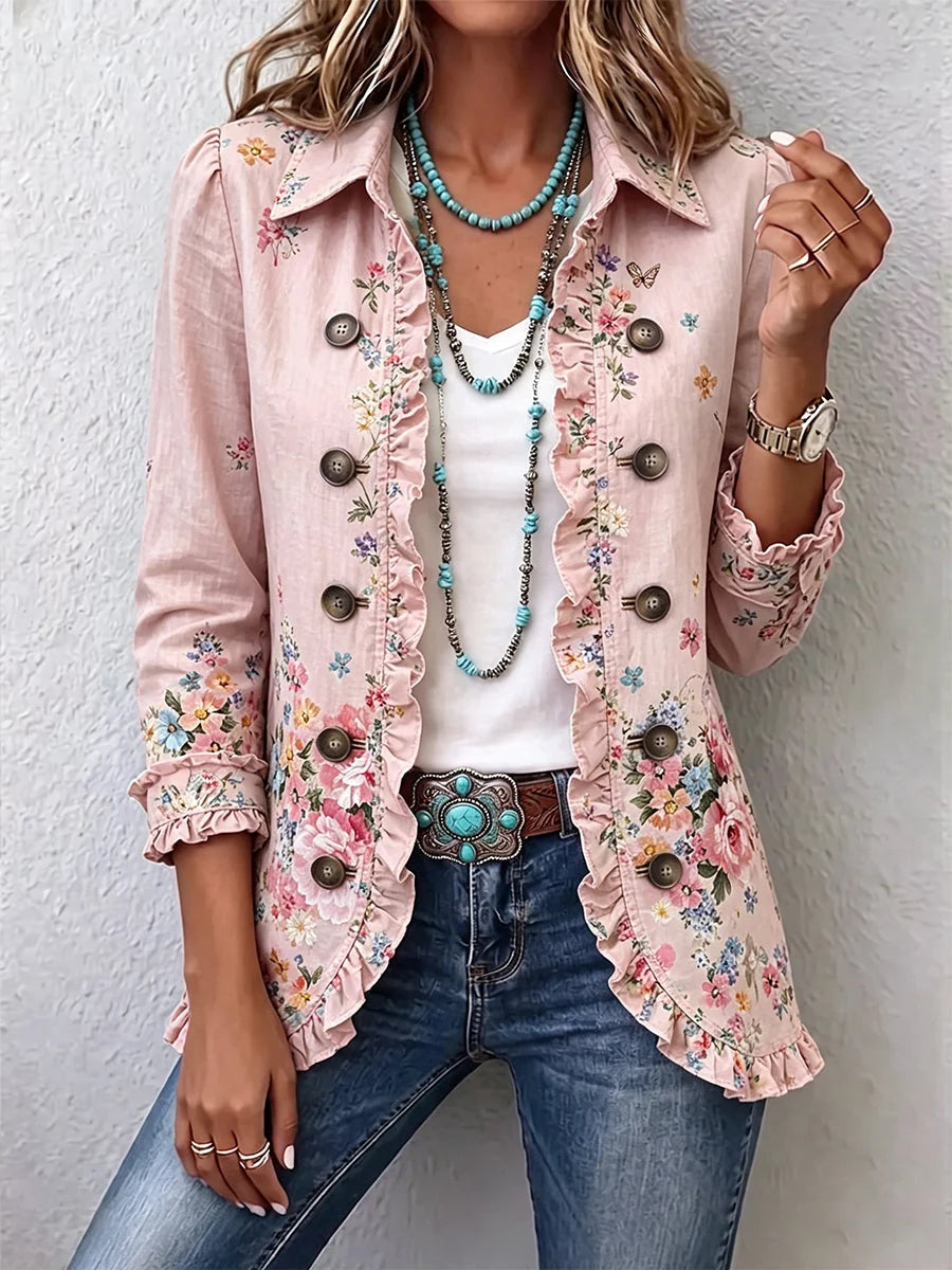 Ascension | Embroidered Jacket with Ruffles