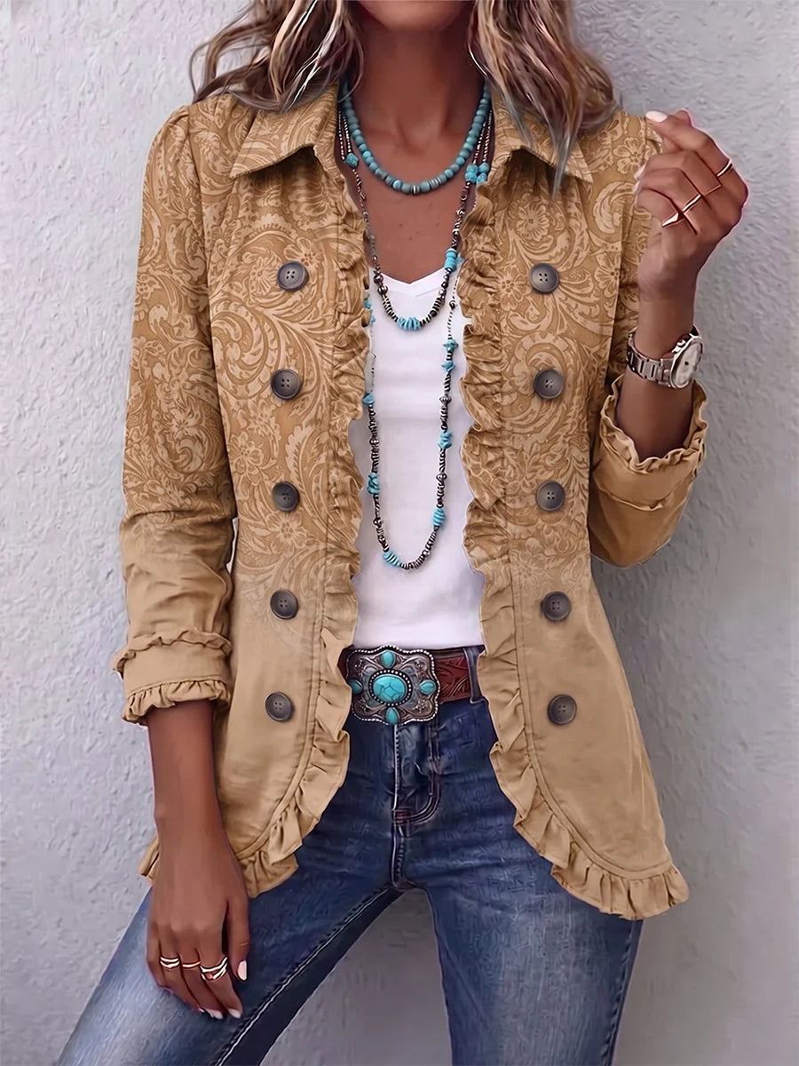 Ascension | Embroidered Jacket with Ruffles