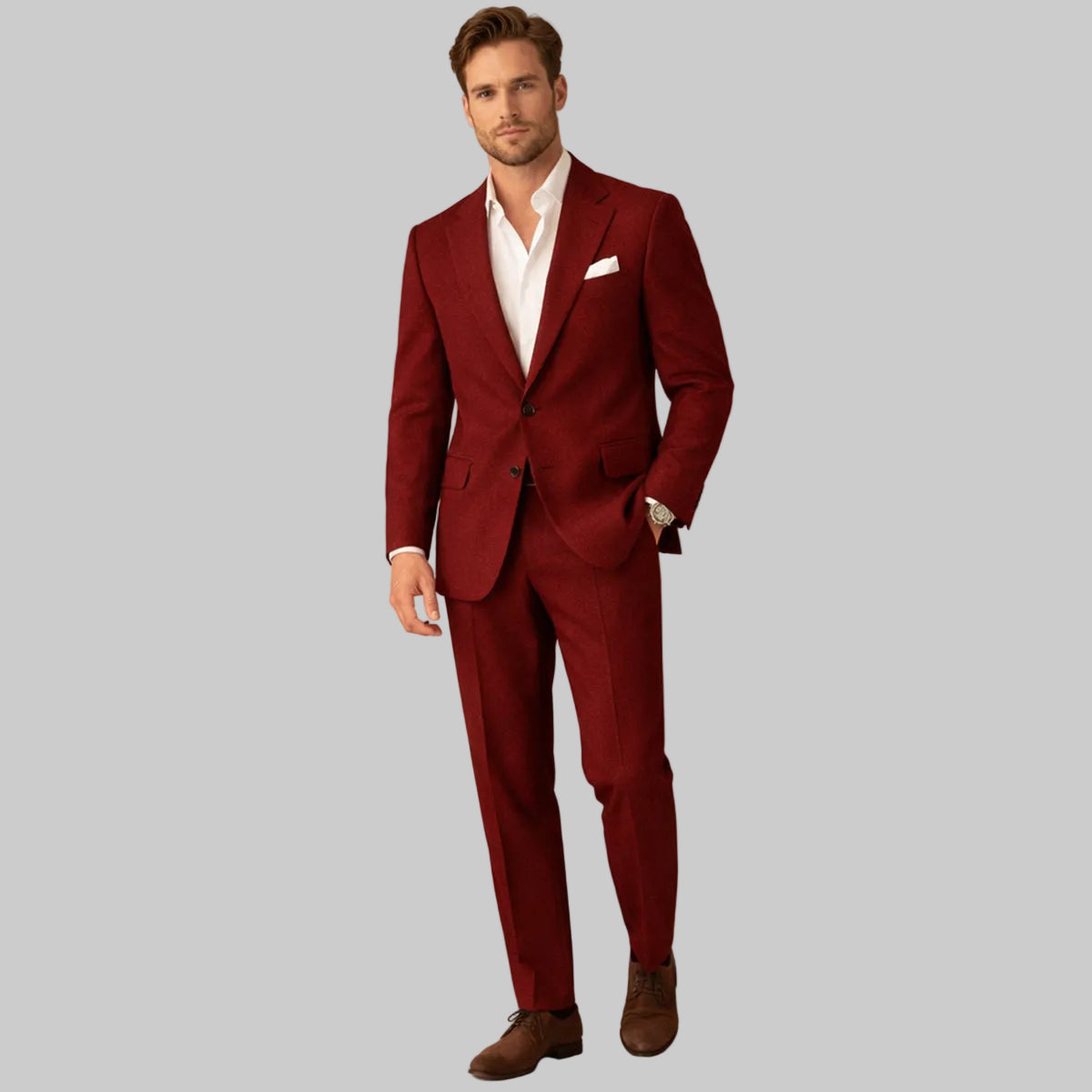 Men’s Two-Piece Suit with Tailored Blazer